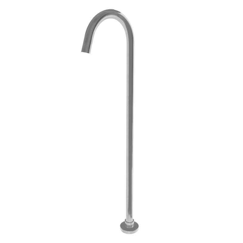 N#1(Nickel) Norico Round Floor Mounted Bath Spout Stainless Steel Brushed Nickel