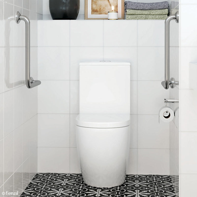 Fienza Ambulant Toilet Suite Care Kit With 90 Degree Grab Rails Special Needs