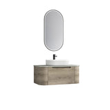 750 - 1800Mm Hamilton Wall Hung Curved Vanity Minimalistic Style Cabinet Only For Bathroom Matt