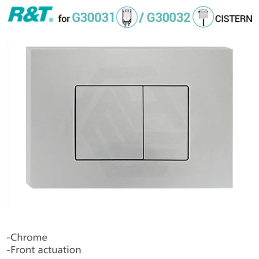 R&T Toilet Button For In-Wall Concealed Cistern Chrome Surface G3004109 Toilets Push Buttons