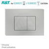 R&T Toilet Button For In-Wall Concealed Cistern Chrome Surface G3004109 Toilets Push Buttons