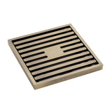 Fienza Square Slim Grate Floor Waste 88Mm Outlet Antique Brass Wastes