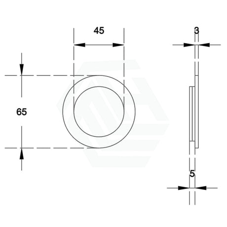 G#1(Gold) 65Mm Brushed Yellow Gold Wall Mixer / Diverter Cover Plate Plates