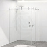 870-1450Mm Shower Screen Chrome Frameless Double Sliding 10Mm Glass 2000Mm Height Screens