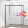 M#1(Gunmetal Grey) 870-1450Mm Shower Screen Gunmetal Grey Frameless Double Sliding 10Mm Glass