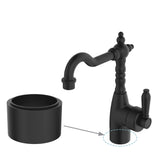 Fienza Eleanor Shepherds Crook Basin Mixer Matt Black / Short Mixers