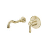 G#2(Gold) Fienza Eleanor Wall Basin/Bath Mixer Set Urban Brass / Bath/Basin Tap Sets