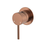 Fienza Kaya Wall Mixer Brushed Copper Small Round Plate Mixers