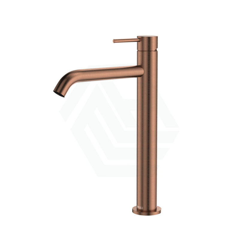 Fienza Kaya Tall Basin Mixer Brushed Copper Mixers