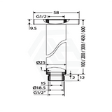 Fienza 300Mm Stainless Steel Round Chrome Ceiling Shower Dropper Arms