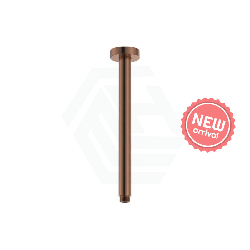 Fienza 300Mm Stainless Steel Round Brushed Copper Ceiling Shower Dropper Arms