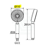 Fienza Stella Chrome Multifunction Rail Shower With Soap Dish Handheld