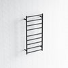 Fienza Isabella Matte Black Heated Towel Rail 600 X 1200Mm 9 Bars Rails