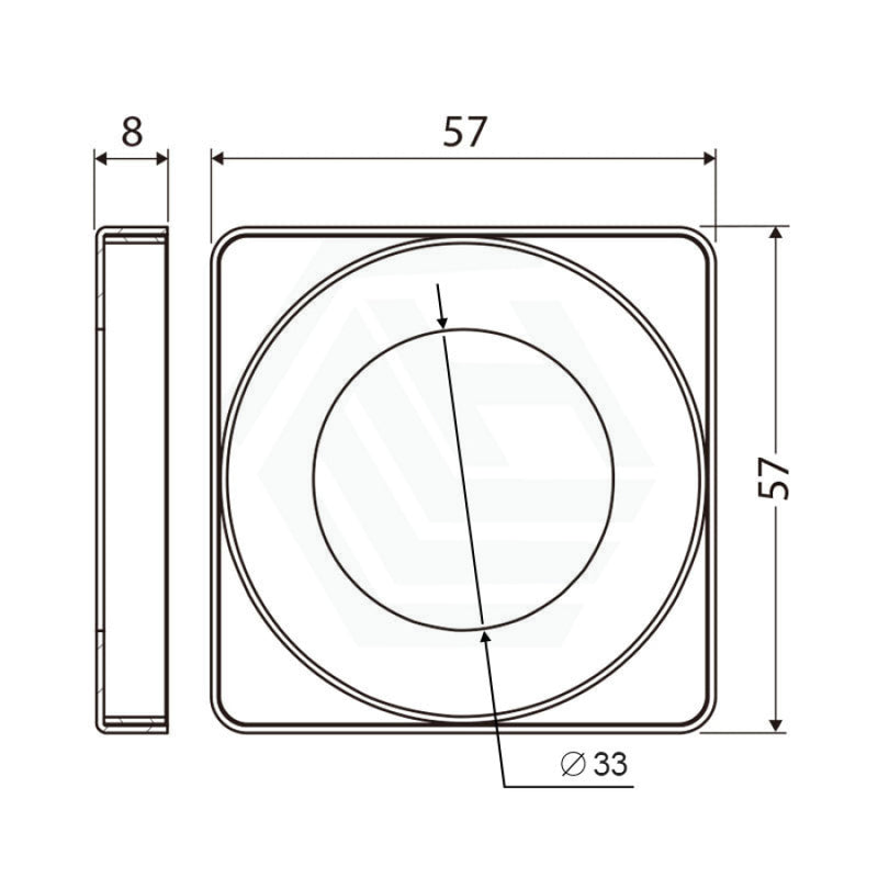 Fienza Sansa Soft Square Cover Plate Matte Black Plates