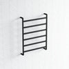 Fienza Koko Heated Towel Rail 600Mm 4/6/9 Square Bars Matt Black Rails