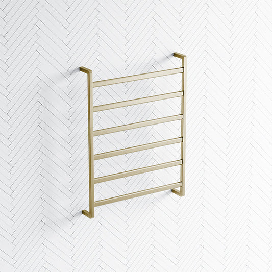 G#2(Gold) 600 X 800Mm Fienza Koko Heated Towel Rail 6 Square Bars Rails