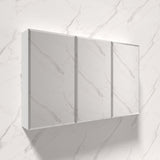 Fienza 600/750/900/1200mm Wall Hung MDF Shaving Cabinet White Bevel Mirror for Bathroom