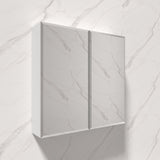 Fienza 600/750/900/1200mm Wall Hung MDF Shaving Cabinet White Bevel Mirror for Bathroom