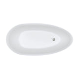 Fienza Dayo 1500Mm Gloss White Freestanding Acrylic Bathtub Asymmetrical Shape No Overflow Concrete