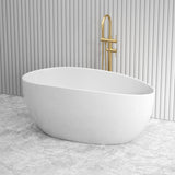 Fienza Dayo 1500mm Gloss White Freestanding Acrylic Bathtub Asymmetrical Shape NO Overflow