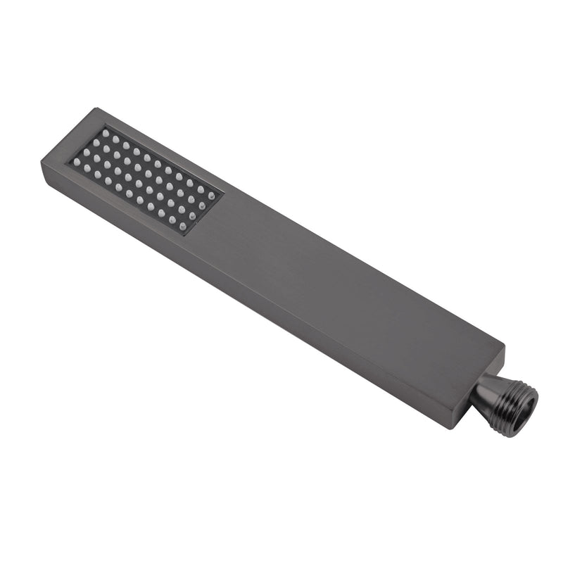 Gunmetal Grey Brass Square Handheld Shower Spray Head Bathroom Products