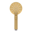 G#1(Gold) Norico Round Brushed Gold Abs 3 Functions Handheld Shower Only Showers