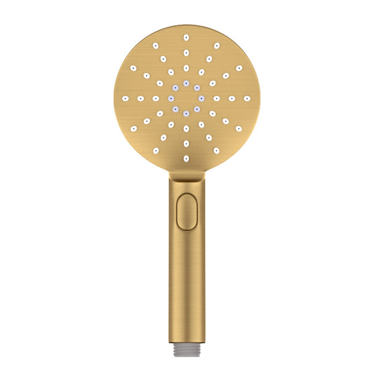 G#1(Gold) Norico Round Brushed Gold Abs 3 Functions Handheld Shower Only Showers