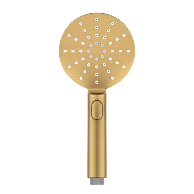 G#1(Gold) Norico Round Brushed Gold Abs 3 Functions Handheld Shower Only Showers