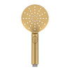 G#1(Gold) Norico Round Brushed Gold Abs 3 Functions Handheld Shower Only Showers