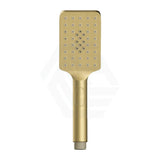 G#1(Gold) Norico Esperia Abs Square Brushed Gold 3 Functions Rainfall Hand Held Shower Head Only