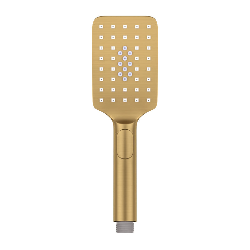 G#1(Gold) Norico Esperia ABS Square Brushed Gold 3 Functions Rainfall Hand Held Shower Head Only