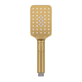 G#1(Gold) Norico Esperia ABS Square Brushed Gold 3 Functions Rainfall Hand Held Shower Head Only