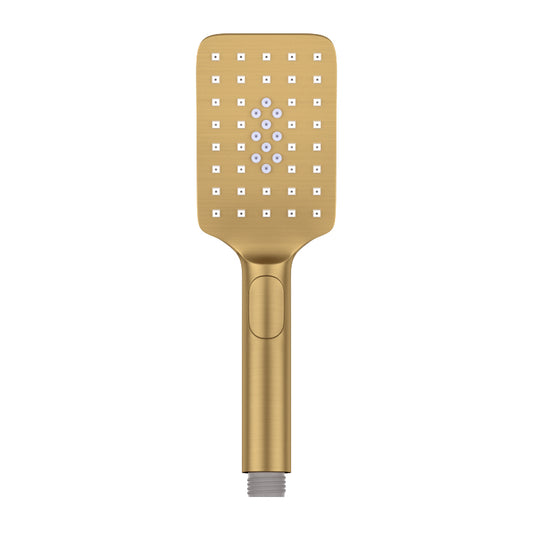 G#1(Gold) Norico Esperia ABS Square Brushed Gold 3 Functions Rainfall Hand Held Shower Head Only