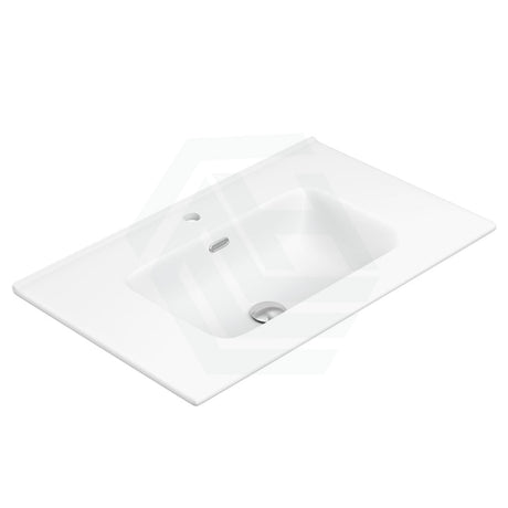 Fienza Joli 750Mm Ceramic Full Depth Basin-Top Matt White 1 Or 3 Tap Holes Available Hole Vanity