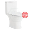 635X375X785Mm Fienza Chica Gloss White Close-Coupled Toilet Suite With Slim Seat Rimless Suites