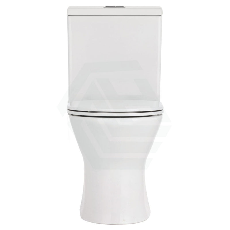 635X375X785Mm Fienza Chica Gloss White Close-Coupled Toilet Suite With Slim Seat Rimless Suites