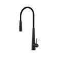 Matt Black Solid Brass Mixer Tap With Flexible Rubber Spout 360 Swivel For Kitchen Pull Down Sink