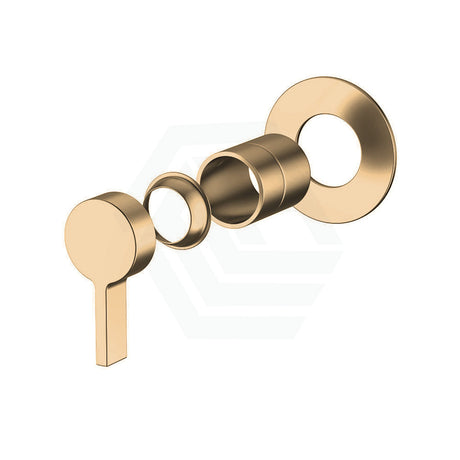 Kohler Components Brushed Moderne Brass Round Plate Shower/Bath Mixer Thin Trim Only - Lever Handle