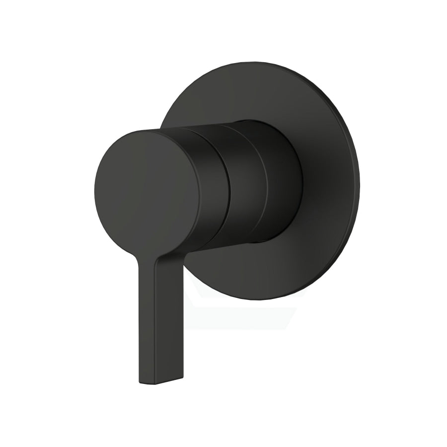 Kohler Components Matt Black Round Plate Shower/Bath Mixer Thin Trim Only - Lever Handle Wall Dress