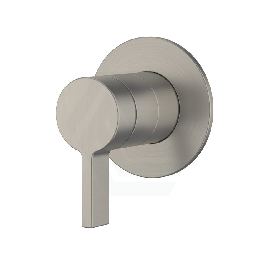 Kohler Components Brushed Nickel Round Plate Shower/Bath Mixer Thin Trim Only - Lever Handle Wall