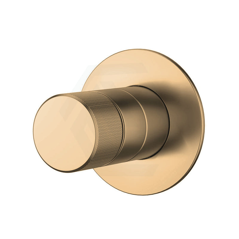 Kohler Components Brushed Moderne Brass Round Plate Shower/Bath Mixer Thin Trim Only - Oyl Handle