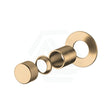 Kohler Components Brushed Moderne Brass Round Plate Shower/Bath Mixer Thin Trim Only - Oyl Handle