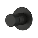 Kohler Components Matt Black Round Plate Shower/Bath Mixer Thin Trim Kit Only - Oyl Handle Wall