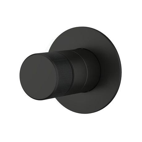 Kohler Components Matt Black Round Plate Shower/Bath Mixer Thin Trim Kit Only - Oyl Handle Wall