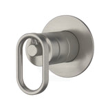 Kohler Components Brushed Nickel Round Plate Shower/Bath Mixer Thin Trim Kit Only - Industrial