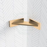 G#7(Gold) Kohler Square Brushed Brass Shower Foot Ledge Gold