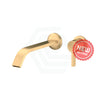 G#1(Gold) Kohler Components™ Brushed Brass Round Wall Mounted Mixer With Spout Ribbon Design