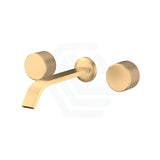 G#1(Gold) Kohler Components™ Brushed Brass Wall Mount Oyl Handles With Ribbon Basin Spout