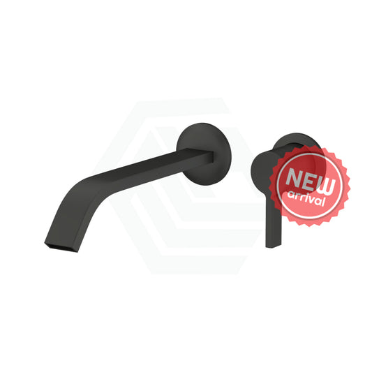 Kohler Components™ Matt Black Round Wall Mounted Mixer With Spout Ribbon Design Bath/Basin Tap Sets