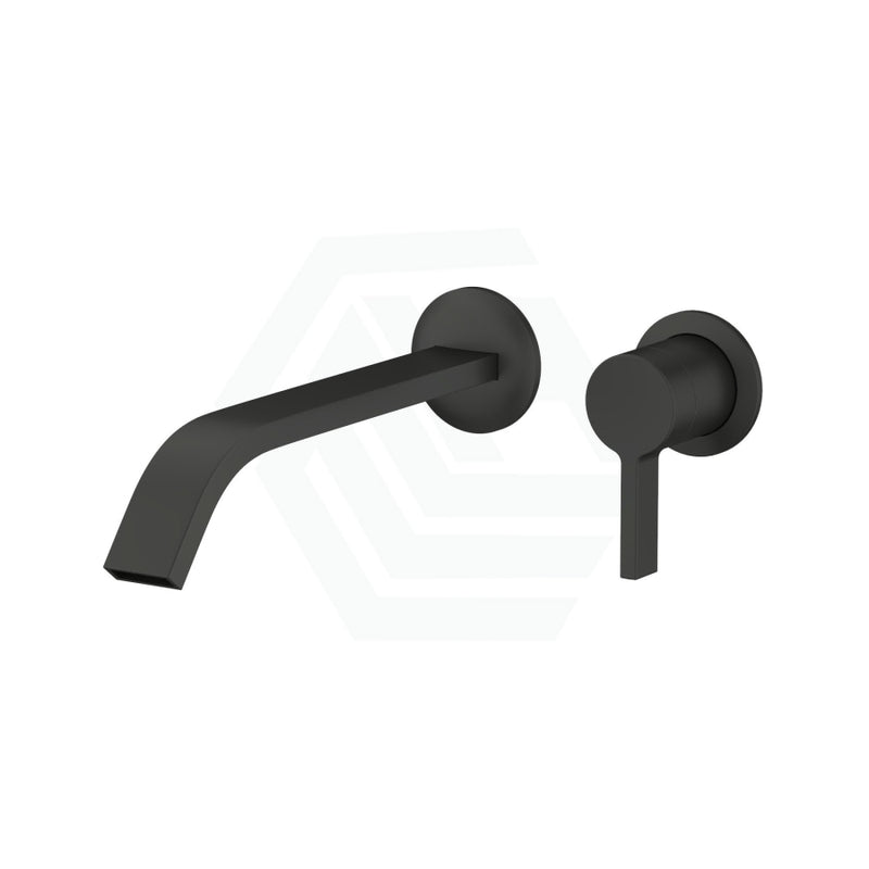 Kohler Components™ Matt Black Round Wall Mounted Mixer With Spout Ribbon Design Bath/Basin Tap Sets